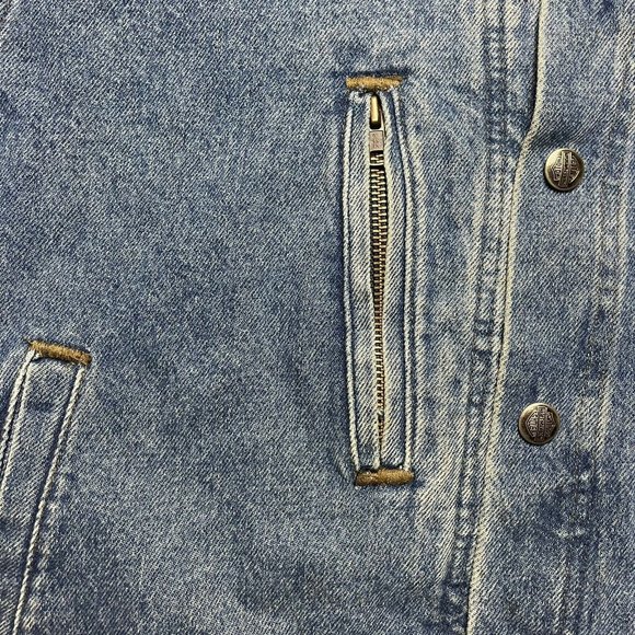 Vintage 90’s Harley Davidson Denim Jean Jacket Size Small Bike Made in USA - Picture 4 of 9